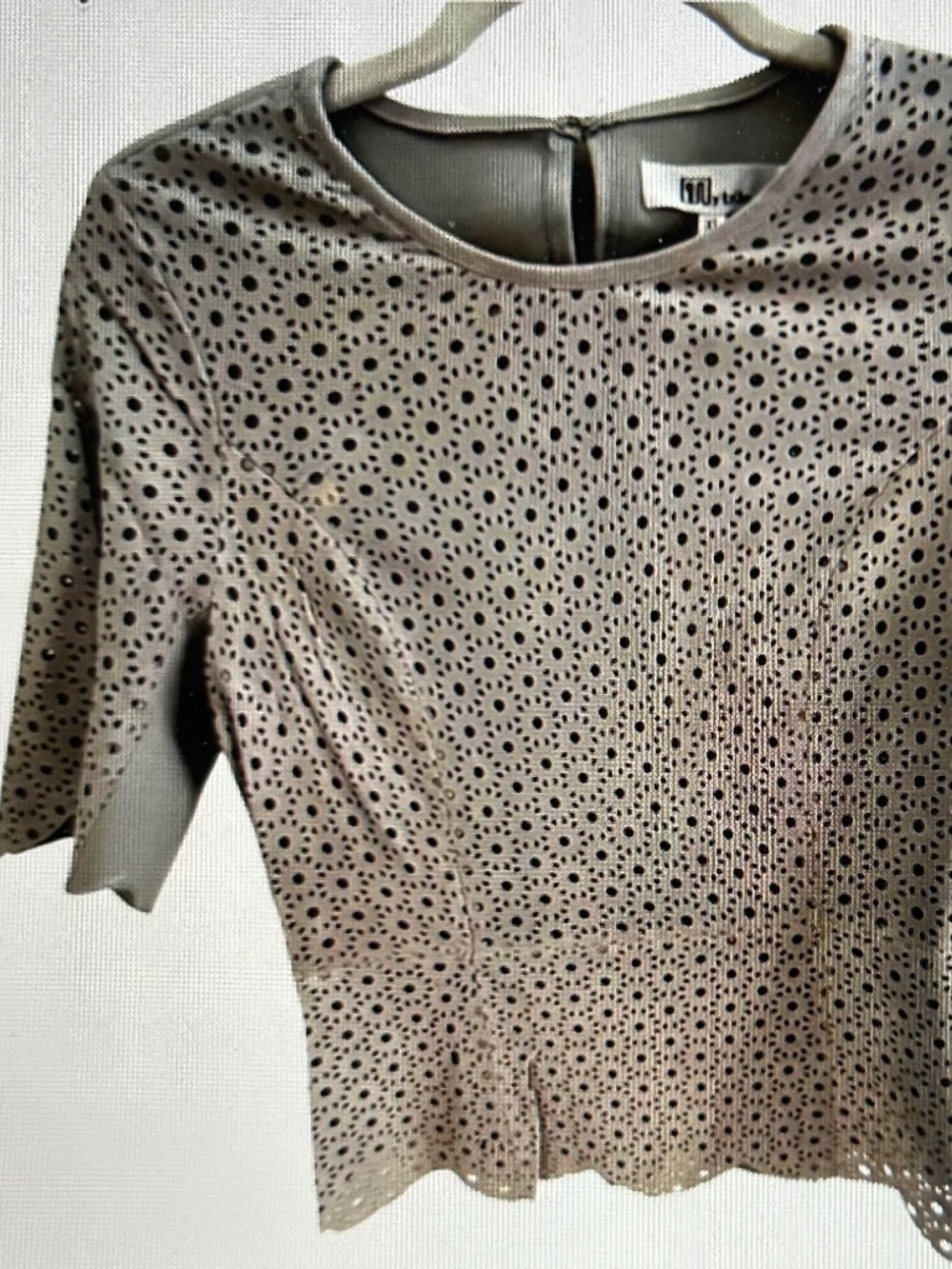T8 NWT My Tribe Xs Perforated Leather Taupe